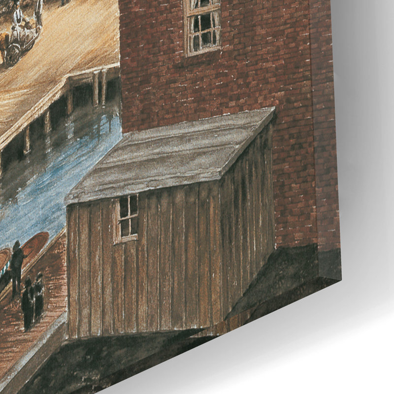 Breakwater Bay «The Valleyjo St. Wharf» par Stanton Manolakas, art mural en verre acrylique, H 12 po x l 16 po x P 0,13 po