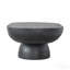 36" X 24" X 15" Black Oval Coffee Table