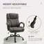 Grand et grand fauteuil de bureau 500Lbs avec siège large, fauteuil de direction ergonomique avec hauteur réglable, roues pivotantes