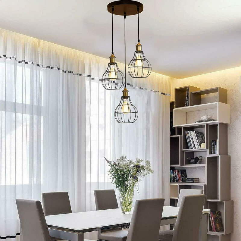 Heavener 3 - Light Black Pendant