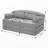 Compression Sponge 2-Seater Micro Corduroy Sofa Bed, Removable Cover Modular Floor Couch