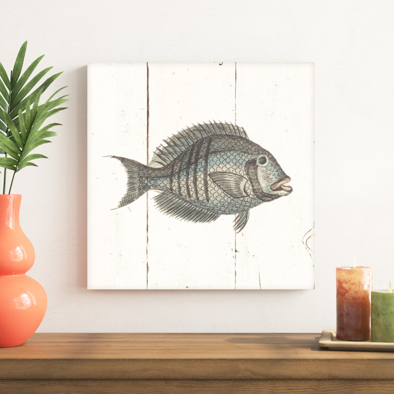 Croquis de poisson I Shiplap, H 20 po x l 20 po