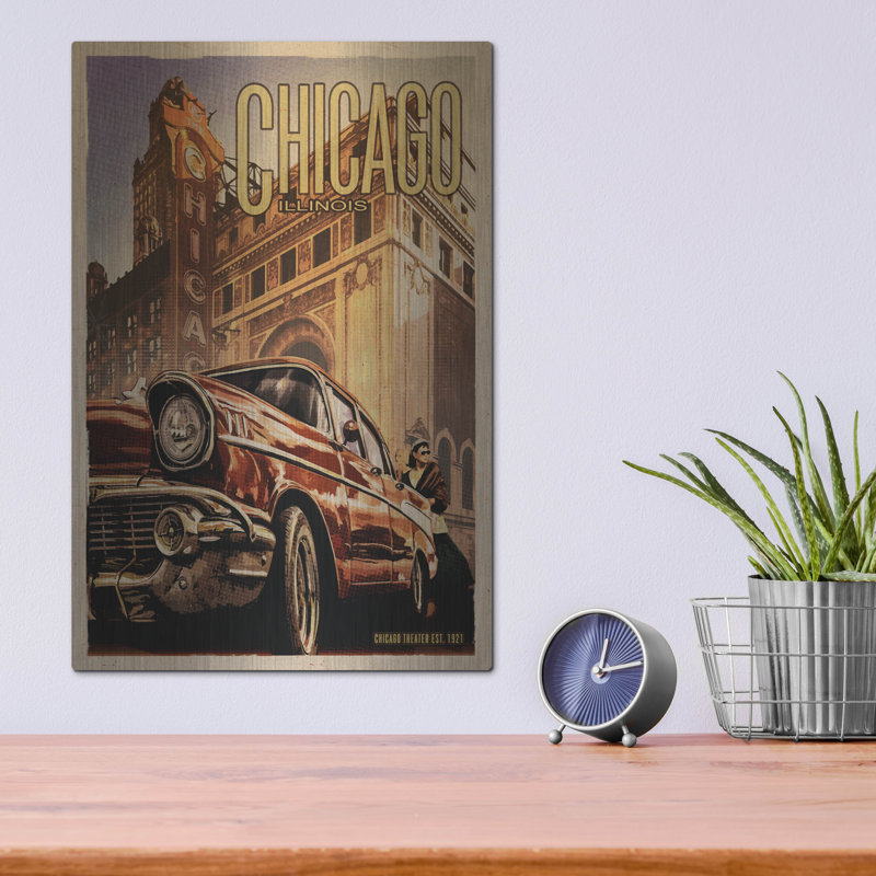 «Chicago Theatre» par Old Red Truck, H 16 po x l 12 po