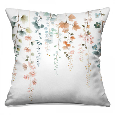 Coussins décoratifs suspendus fleurs pastel