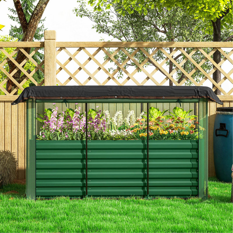 Jardinière surélevée galvanisée Outsunny