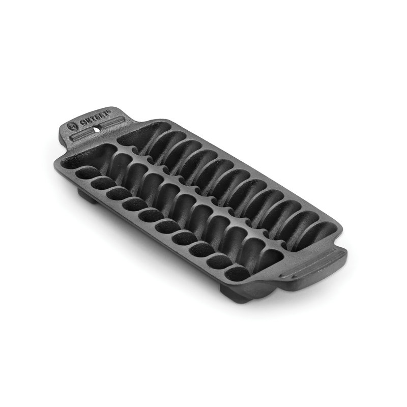 Black Cast Iron Shrimp Grill and Serving Pan