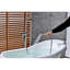 Robinet de baignoire avec douche à main, fixation au sol, robinets à 1 trou, robinet de baignoire à poignée simple en nickel brossé, incurvé-122521260