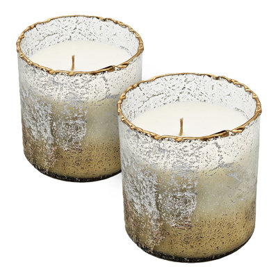 Bougies de cire de soja parfumées Earl Grey - ensemble de 2 - brun