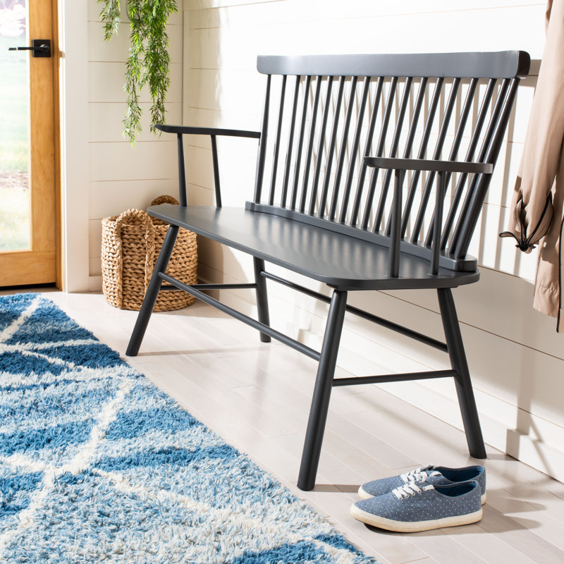 Solid Wood Bench, Grey