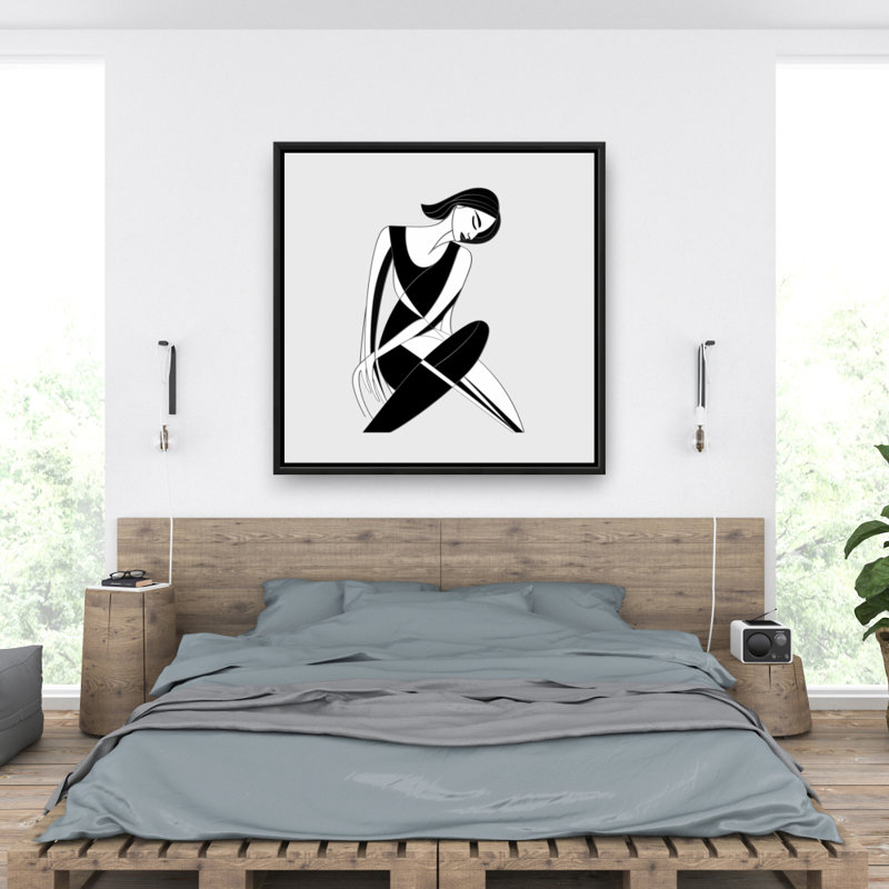 "Femme assise" sur toile