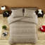 Ensemble de literie confortable en chenille surdimensionnée, polyester brun clair, style sud-ouest