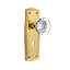 Prairie Plate with Decorative Keyhole and Round Clear Crystal Door Knob-11966461-11966452