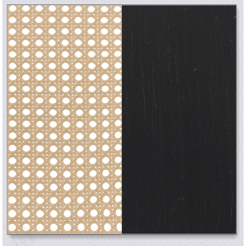 Grand lit en toile Rande, Noir