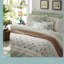 Ensemble de literie en percale de coton de qualité supérieure, vert sauge, style maison de campagne élégante