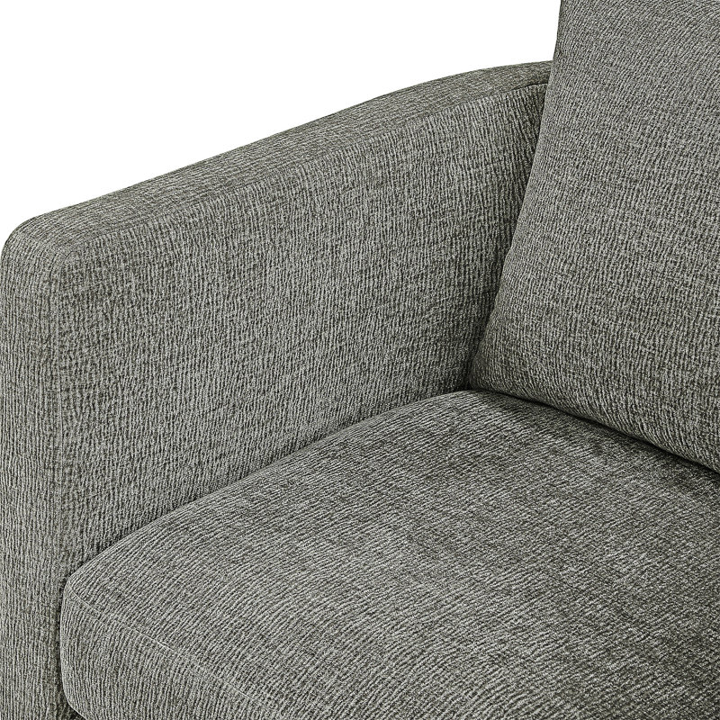 Fauteuil demi-tonneau pivotant, Gris