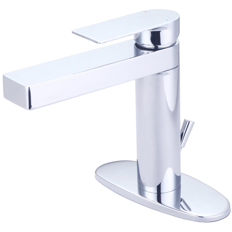 Single-Hole Single-handle Bathroom Faucet with Drain Assembly, Brushed Gold