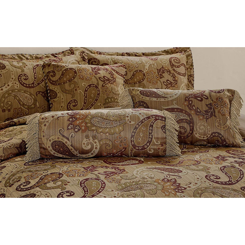 Adelle Multicolor Paisley Jacquard Queen Comforter Set
