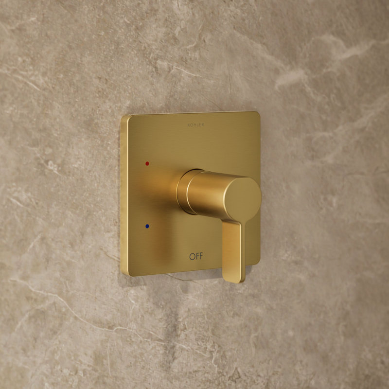 Parallel™ Rite-Temp Shower Trim, Vibrant Brushed Moderne Brass