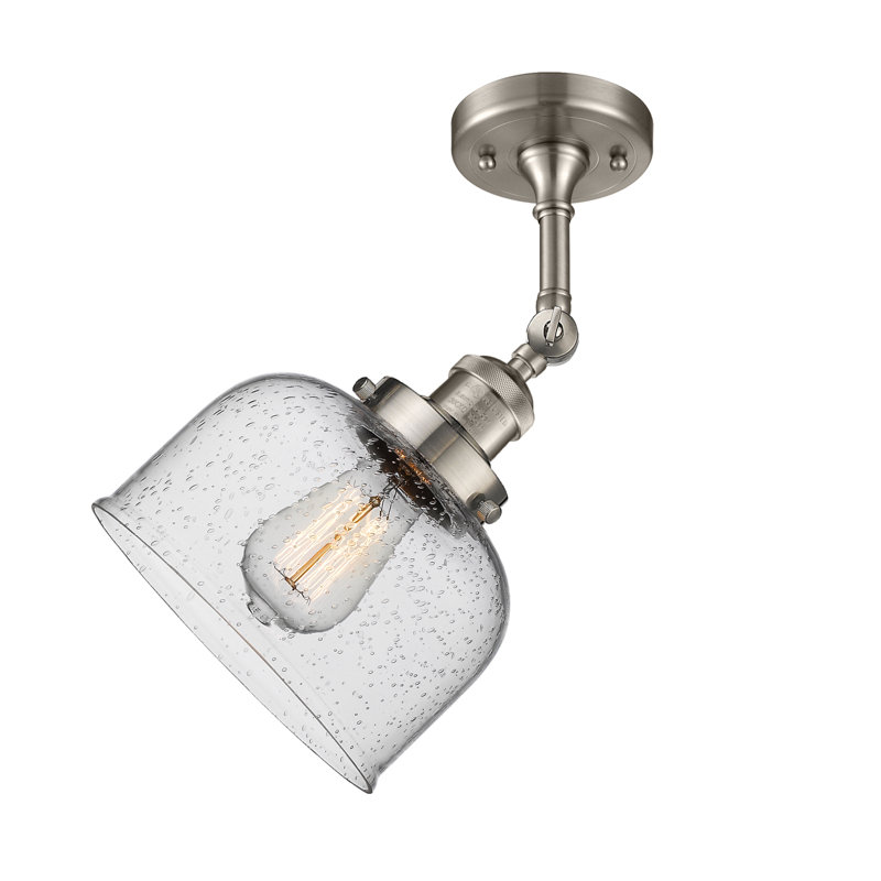 Appliquee à bras 1 lumières bell Adalhard, Nickel satiné brossé