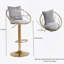 Chaise de bar en velours Peacock Blue