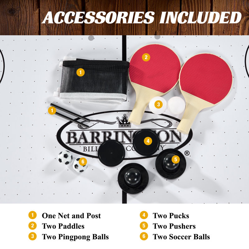 Barrington Urban 3-in-1 Combo Game Table – Foosball, Air Hockey and Table Tennis– Multi Game Table for Home or Game Room