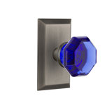 Studio Plate with Waldorf Cobalt Door Knob