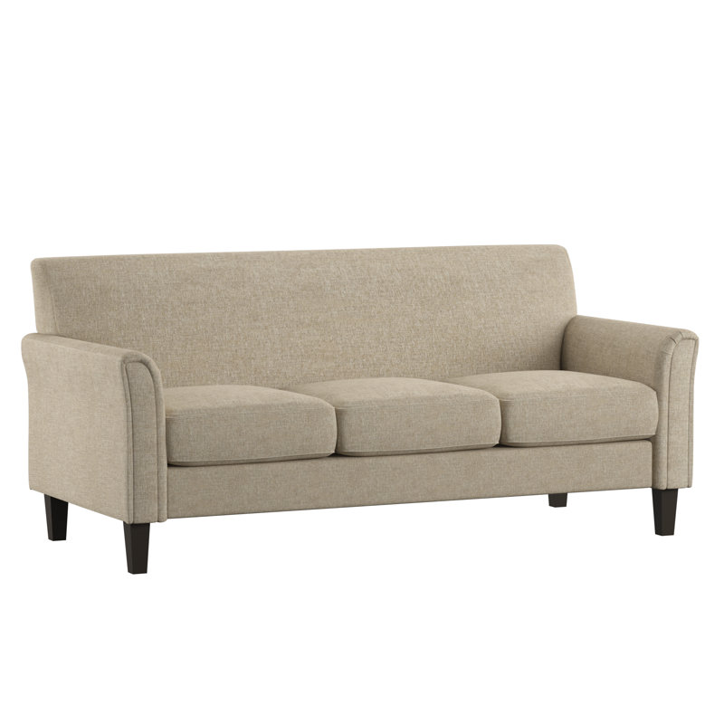 Ginnia Upholstered 77.25'' Sofa, Beige