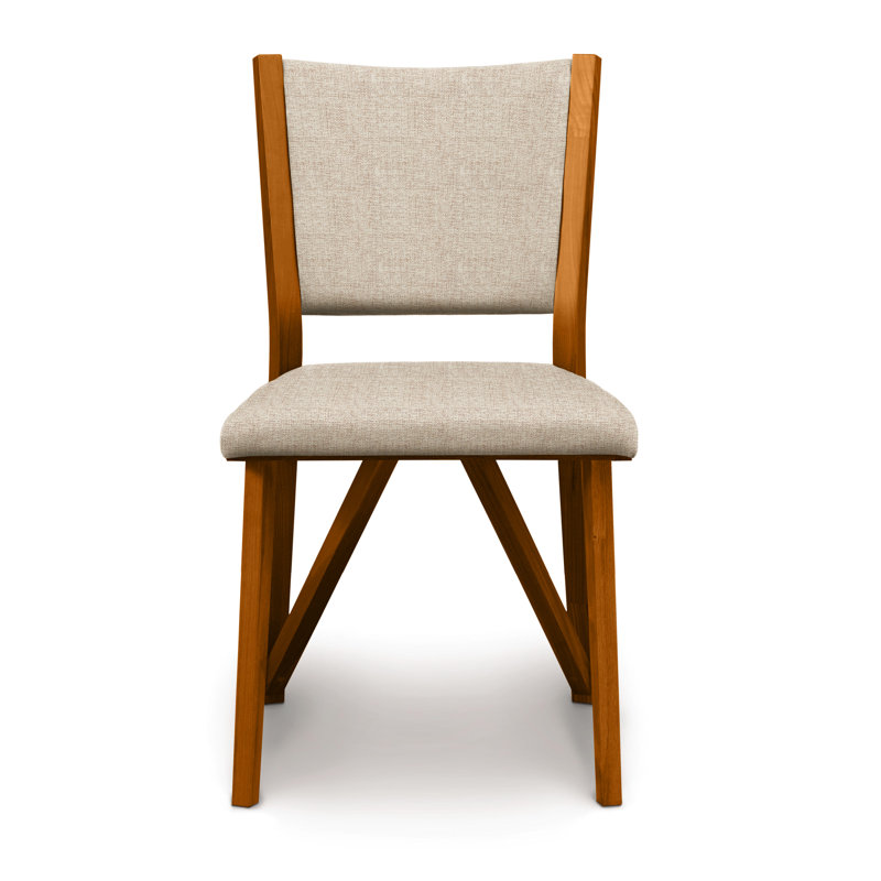 Exeter 19'' H Upholstered Side Chair, Fabric Hemp, Autumn Cherry