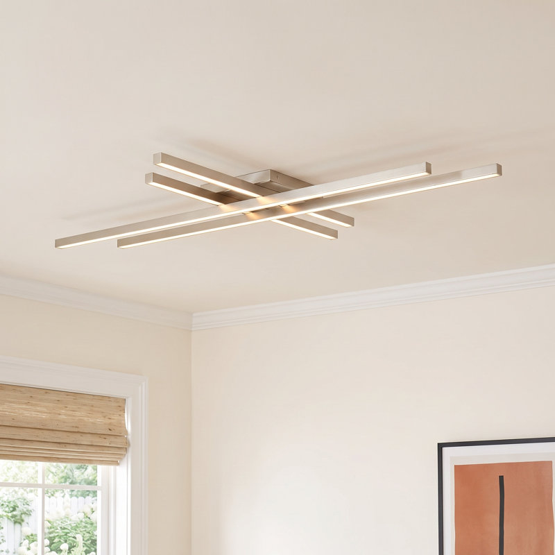 Rendon LED Flush Mount, Brushed Nickel, 42"