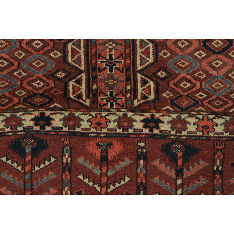 Antique One-of-a-Kind 4'X6' Hand Knotted Area Rug