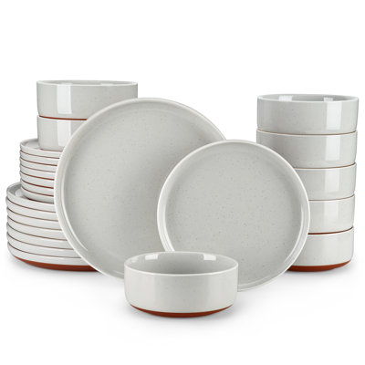 24 Piece Stoneware Dinnerware Set - Service for 8 