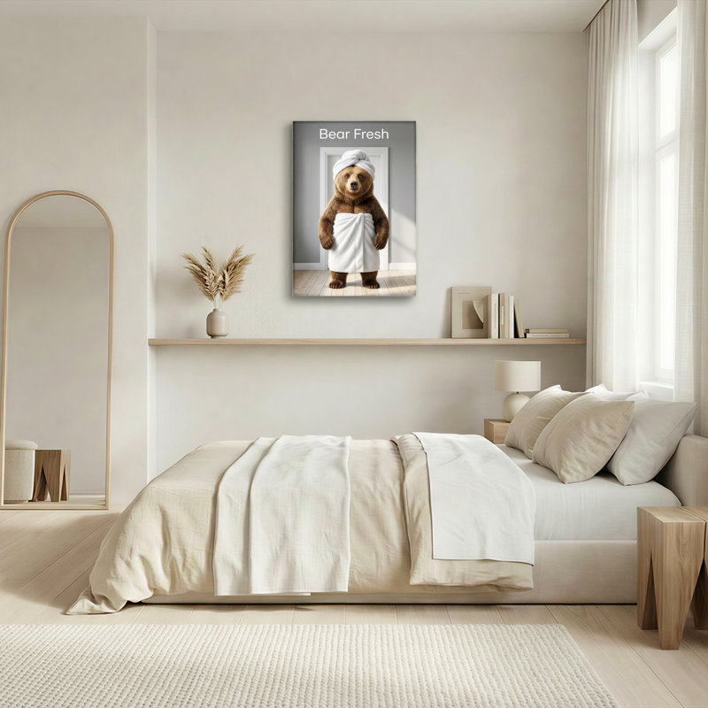 Ensemble de 1 tableau sur toile Bear Fresh, H 30 po x l 20 po