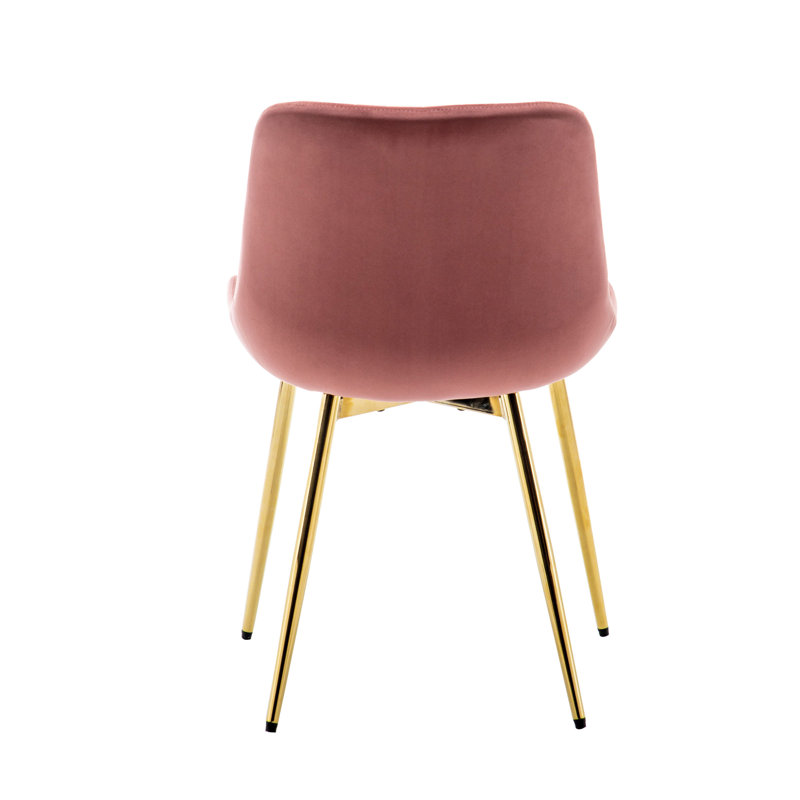 Alannah 18.5'' H Velvet Upholstered Side Chair, Rose