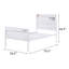 Cadre de lit blanc sur le thème du contenant, format double, sommier tapissier non requis pour une configuration de chambre à coucher peu encombrante