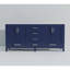 Meuble-lavabo double bleu marine 72 po X P 22 po D, avec plateau en quartz blanc-2131114476-2131114477