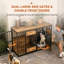 Caisse pour chien en bois avec grand chenil et rangement