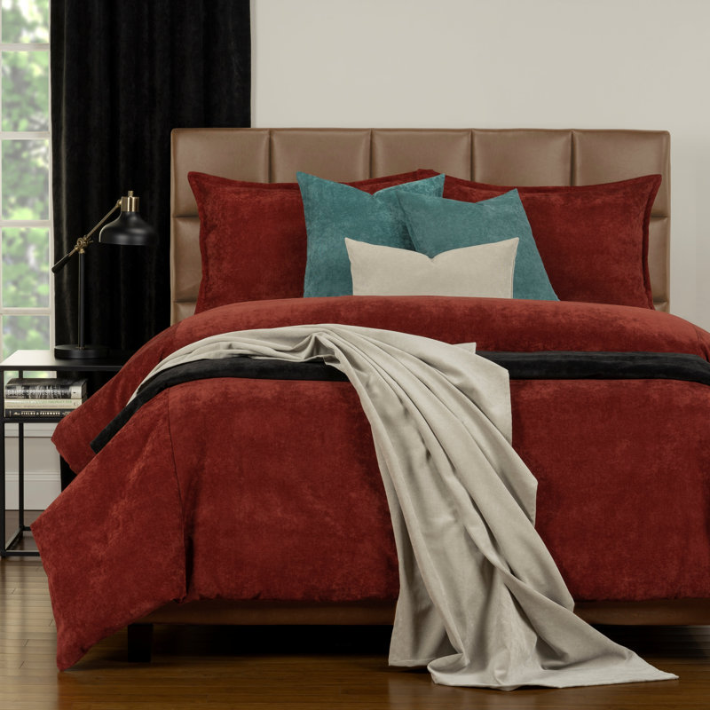 Polyester Channel Duvet Cover & Insert, Full/Double Duvet Cover + 6 Additional Pieces, Bronze