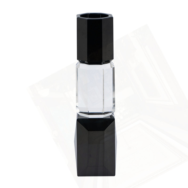 Photophore noir et transparent de 2,4 pi 2,4 po x 9,4 po 6 EU / CTN