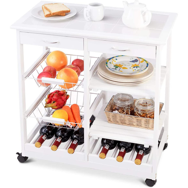 Karli Kitchen Cart, White