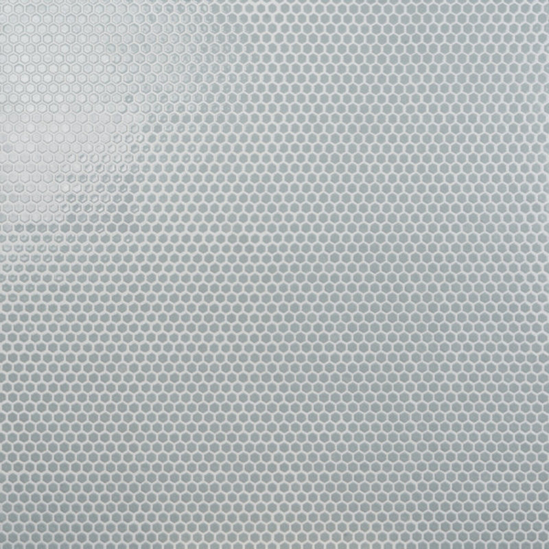 Eden 2.0 Rimmed 1" Hexagon Polished Porcelain Mosaic Tile, Mist Gray