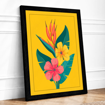 Tropical Bouquet Botanical - Framed Print