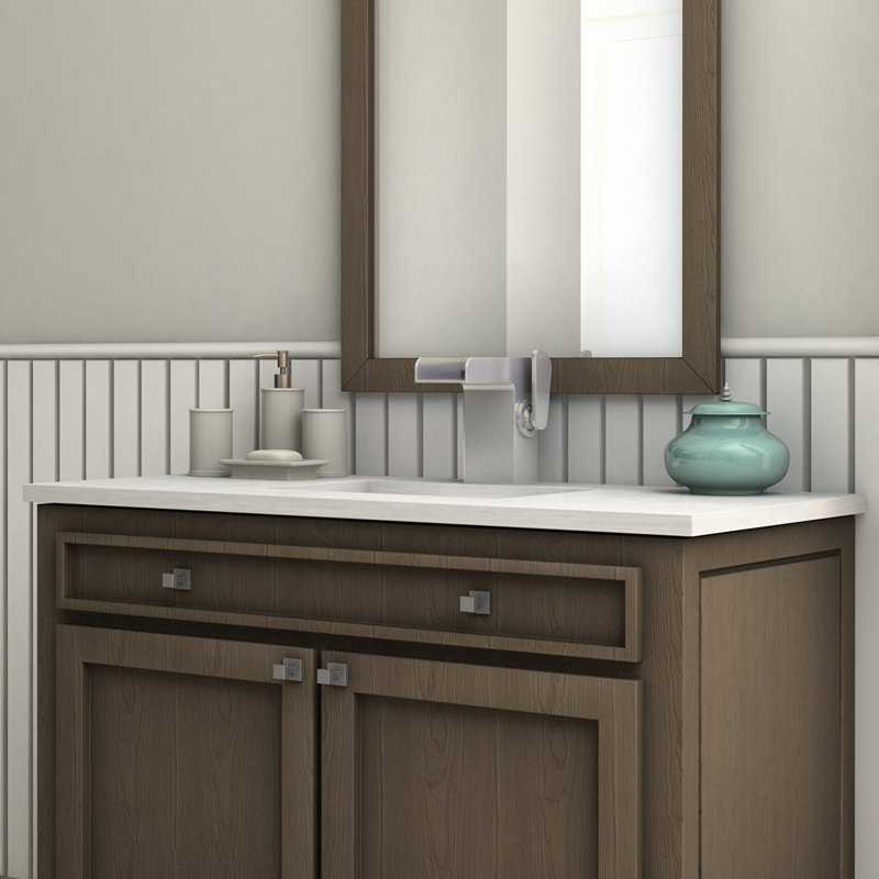 Studio Diamond Peak Single Hole Bathroom Faucet with Drain Assembly, Brushed Nickel
