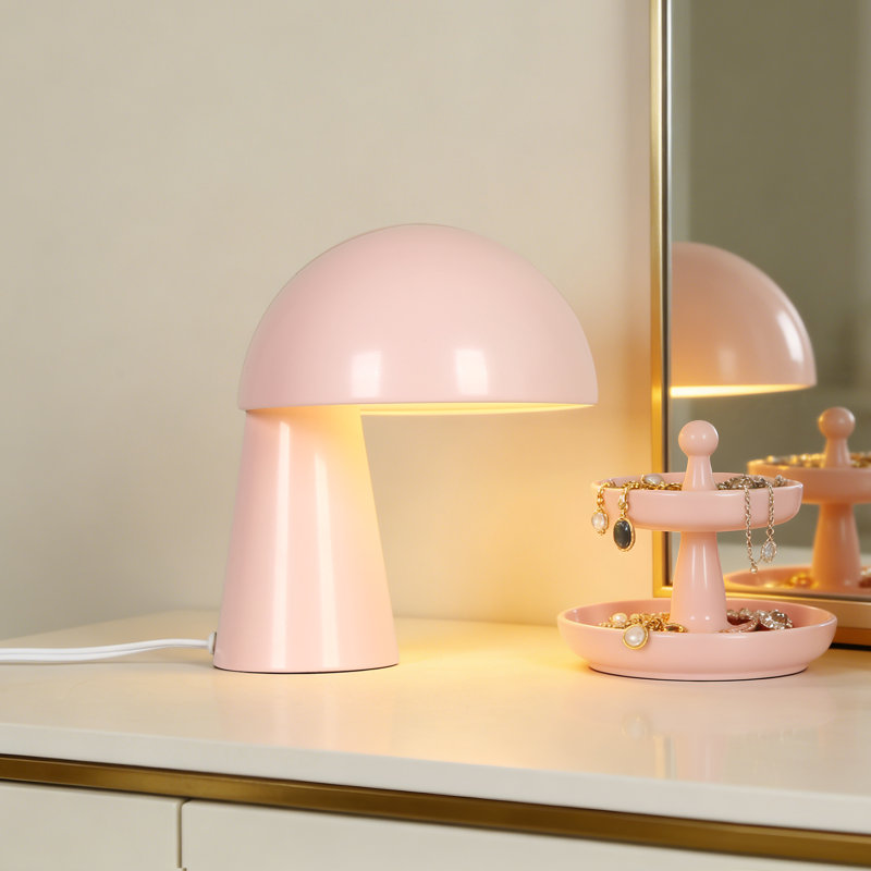 Lampe de table rose à intensité variable (1 lumière) pour table de chevet et table de chevet