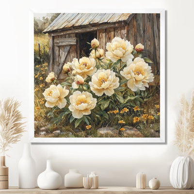 Cueva pivoines par le vieux poulailler I - pivoines, art mural