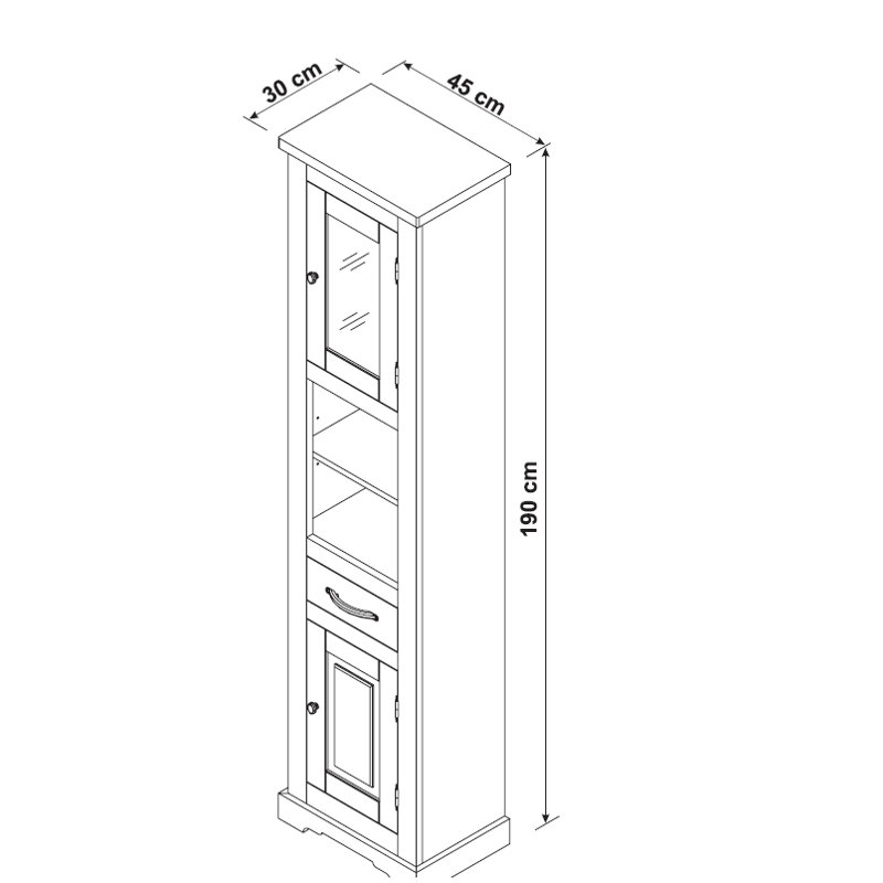 Mcleod Solid Wood Freestanding Linen Cabinet