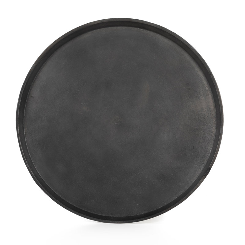 Cronos End Table, River Gray Marble, Aged Gray