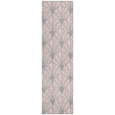 Machine Washable Indoor/Outdoor Lipman ACN2426 Mid-Century Modern Rug