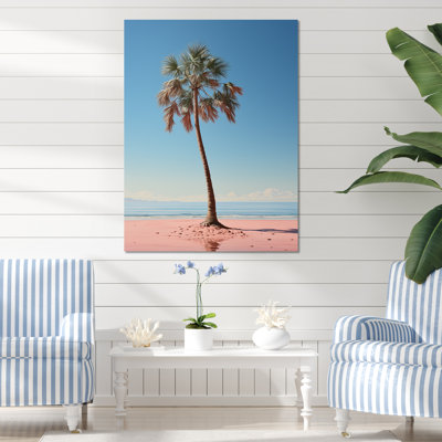 Sea Breeze, prunier rose et bleu sur toile