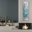  «Loose Bouquet Of Flowers 1 Blue Grey» par Silvia Vassileva, art mural en métal, 16 po x 48 po