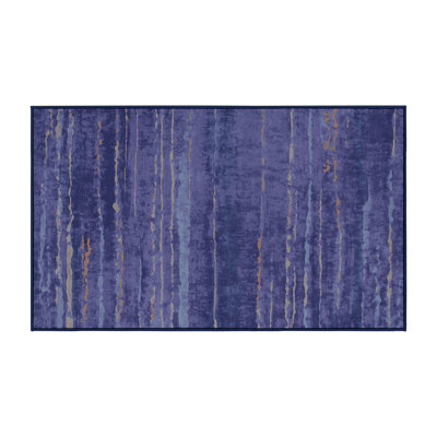 Machine Washable Purple Area Rug